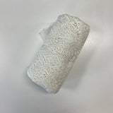 Ivory Embroidered Ornamental Tulle — featuring art deco motifs, 60% nylon 40% polyester, 130cm wide