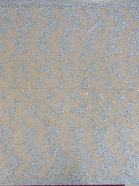 Beaded Fine Lace (1673BD) – Baby Blue