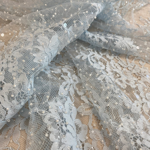Beaded Fine Lace (1673BD) – Baby Blue