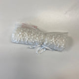 Remnant Hail Spot Embroidered Tulle (W3392) - Ivory