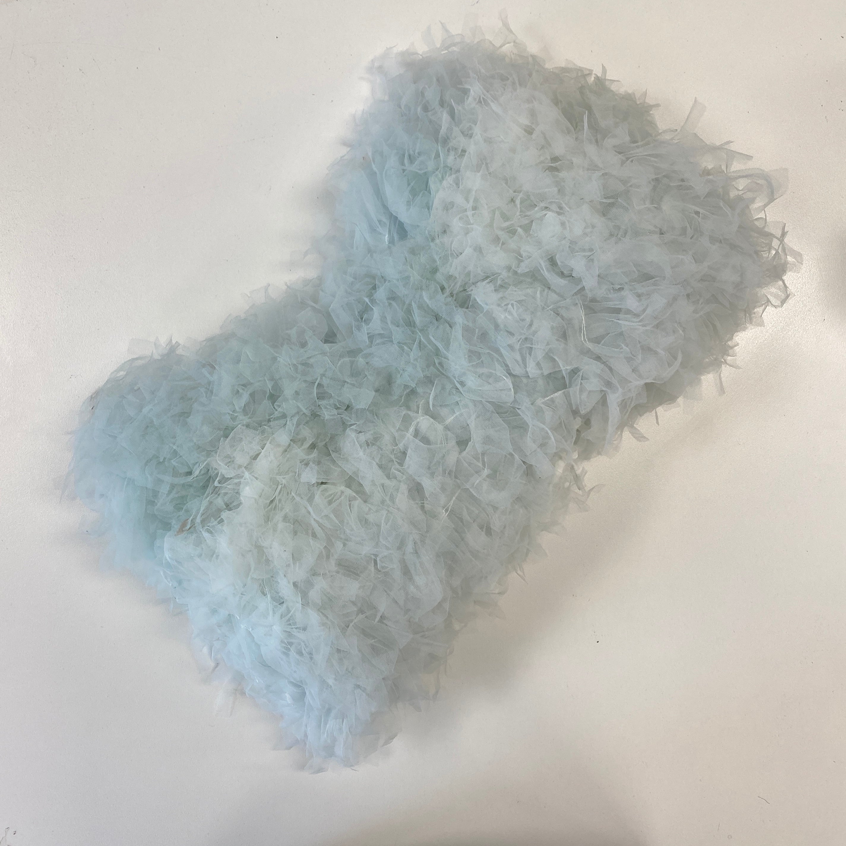 Pale Blue Pleated Tulle — soft, 100% polyamide, 140cm wide