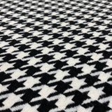 White Italian Wool Tweed — a heavyweight wool-cotton blend tweed with a houndstooth pattern and soft brushed handle, 150cm wide
