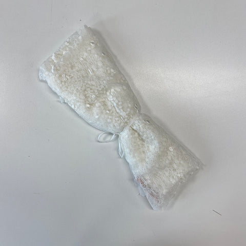 Remnant Embroidered Lace (1591) - Ivory