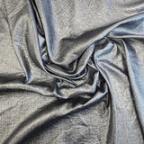 Gunmetal Metallic Jacquard — featuring a woven metallic jacquard design with a soft feel and stiff drape, 140cm wide