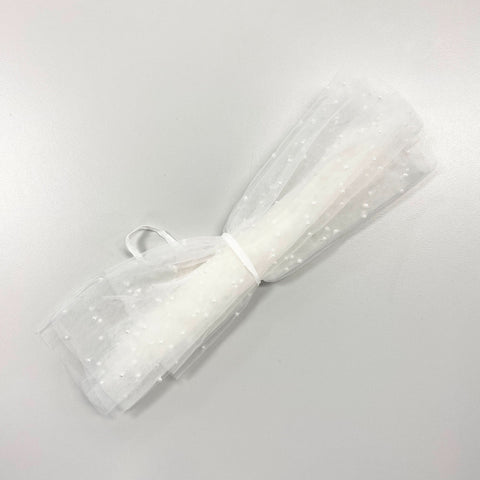 (Remnant) Scattered Pearl Tulle (K25810) - Ivory