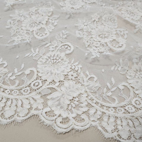 Floral Corded Lace (1662) Mid Ivory