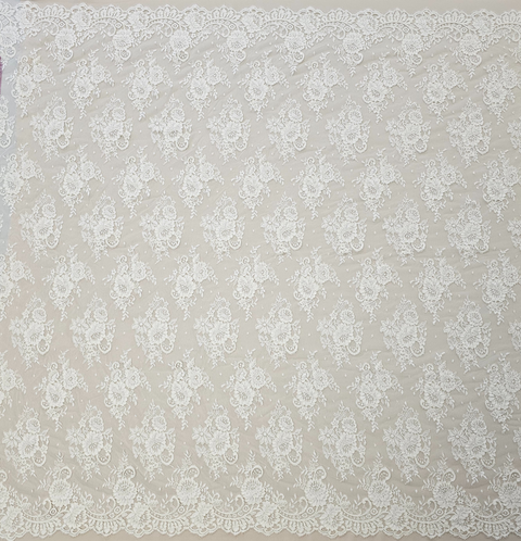 Floral Corded Lace (1662) Mid Ivory