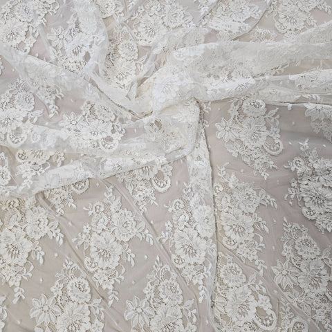 Floral Corded Lace (1662) Mid Ivory