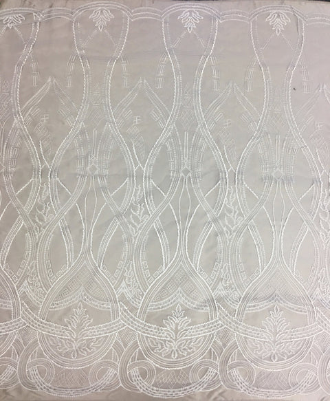 Embroidered Tulle Lv10828 Ivory (Remnant)