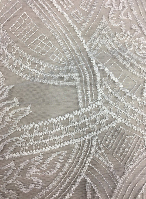 Embroidered Tulle Lv10828 Ivory (Remnant)