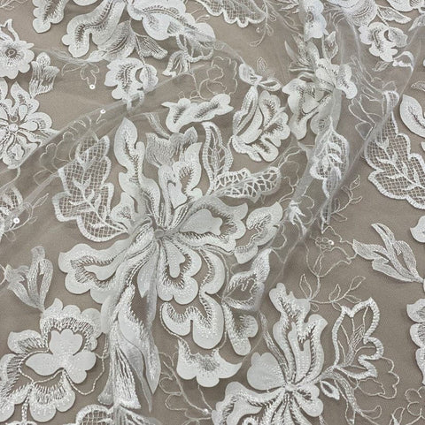 Embellished Tulle (LV11676) Ivory