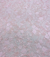 Peony Embellished 3-D Floral Tulle — featuring laser-cut 3-D floral appliqués on a fine tulle
