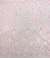 Peony Embellished 3-D Floral Tulle — featuring laser-cut 3-D floral appliqués on a fine tulle