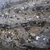 Black Sequin Tulle — featuring hand-beading and sequins, 50% rayon 50% nylon, 130cm wide