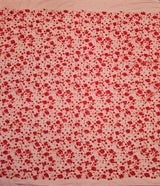 Deep Red Sequin Tulle — featuring hand-beading and sequins, 50% rayon 50% nylon, 130cm wide