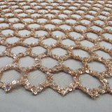 Sequined Honeycomb Net LV13194 Copper
