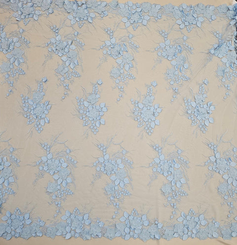 Embellished 3-D Floral Design (LV13262) Cornflower