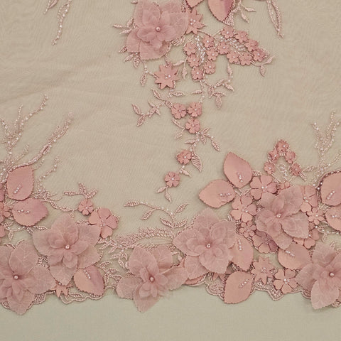 Remnant Embellished 3-D Floral Design (LV13262) Rose