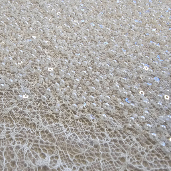 Beaded Cobweb Net (LV13503) - Ivory
