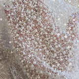 Ivory Beaded Cobweb Net