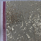 Gold Sequined Tulle — featuring hand-beading and sequins, 50% rayon 50% nylon, 130cm wide