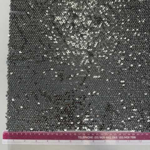 Sequined Tulle (LV14153) - Gunmetal