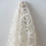 Soutache Embroidered Tulle (LV14766) - Ivory