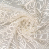 Soutache Embroidered Tulle (LV14766) - Ivory