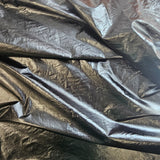 Black Metallic Crushed Foil — a crushed fabric with a metallic foil finish