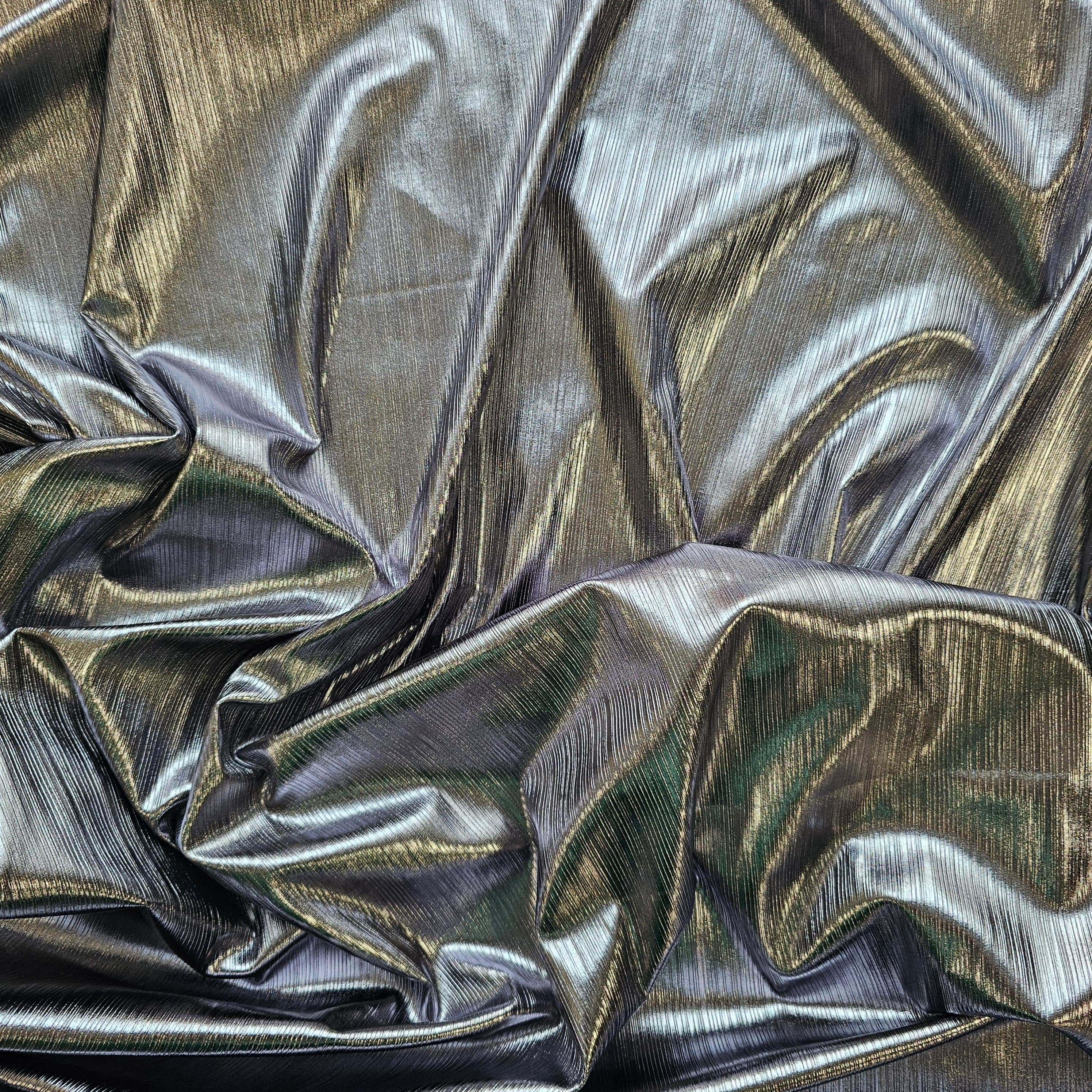 Gunmetal Metallic Knit — a soft knit with a metallic sheen