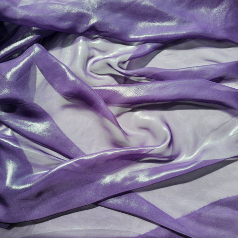 Metallic Poly Chiffon Violet