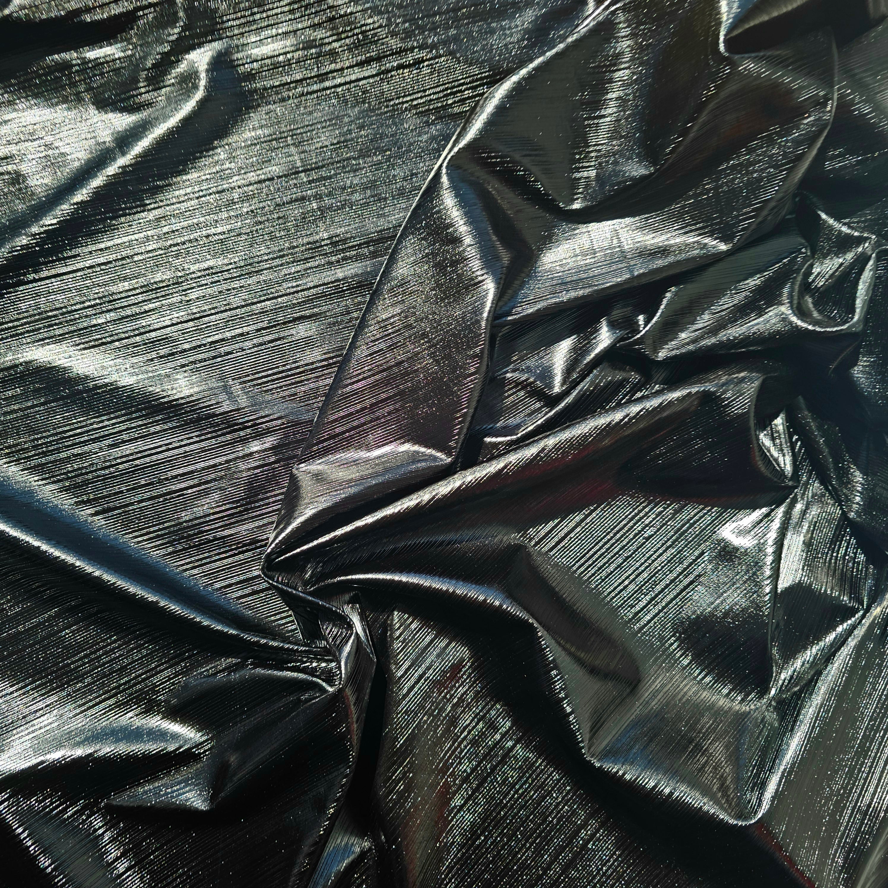 Black Metallic Knit — a soft knit with a metallic sheen
