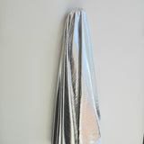 White Metallic Knit — a soft knit with a metallic sheen