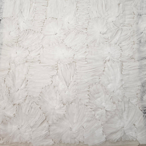 Organza Ruffle Tulle (PT32083) Ivory