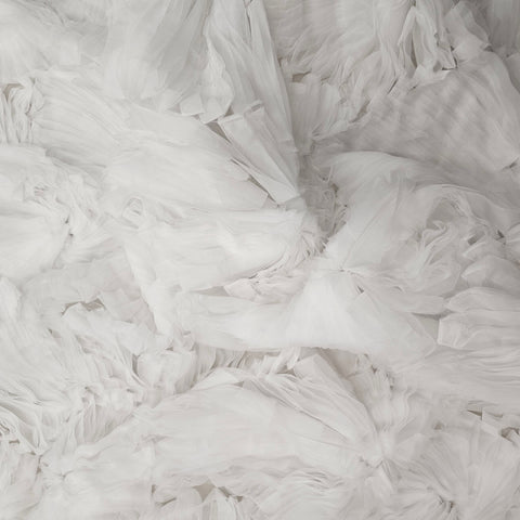 Organza Ruffle Tulle (PT32083) Ivory