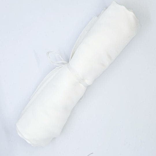 White Crepe Satin — heavy-weight crepe-back satin with a lustrous satin face, matte crepe reverse and a soft, fluid drape, 100% silk, 137cm wide