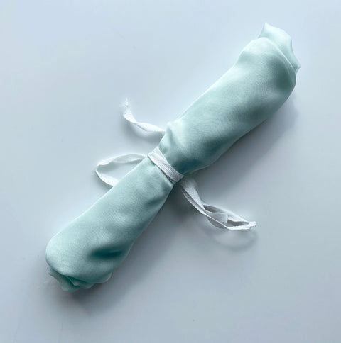 Remnant Satin Chiffon - Sky Blue