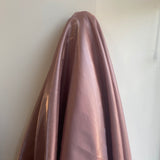 Tea Rose Liquid Satin — smooth and glossy with a liquid, wet-look shimmer, 100% polyester, 150cm wide