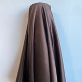Dark Chocolate Sandwash Satin — lightweight and soft with a smooth luster satin finish, 100% mulberry silk, 140cm wide