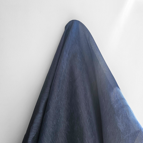 Silk Linen Blend Dark Blue