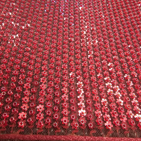 Linear Embellished Tulle (VJ1256213) Ruby