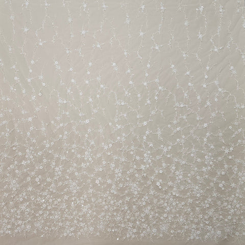 Sequined tulle (VJ12A079) Ivory