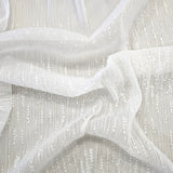 Ivory / Silver Embroidered Floral Tulle — featuring sequins, 60% rayon 40% nylon, 140cm wide