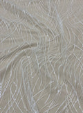 Remnant Embroidered Sequined Tulle (W53850) Ivory