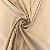 Nude Polyester Dupion — mid-weight and crisp with a lightly slubbed texture, 100% polyester, 140cm wide