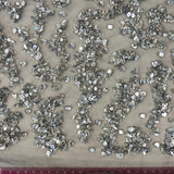Silver Sequined Tulle — featuring sequins, 100% polyamide, 140cm wide
