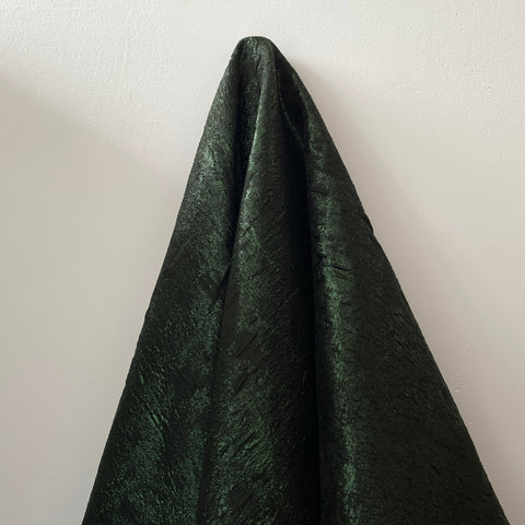 Crushed Metallic Jacquard (Y30684)  Bottle Green