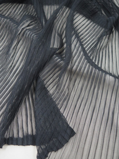 Remnant Pleated Tulle - Black