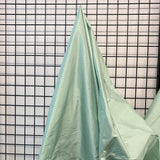 Spearmint Silk Dupion — mid-weight and crisp with a lightly slubbed texture, 100% silk, 137cm wide