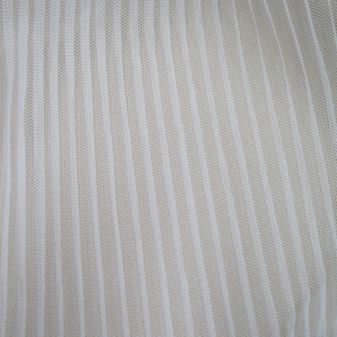 Remnant Pleated tulle   Ivory